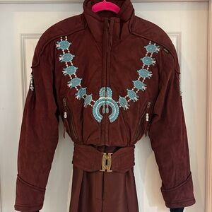 1980’s Maroon Squash Blossom Jumpsuit